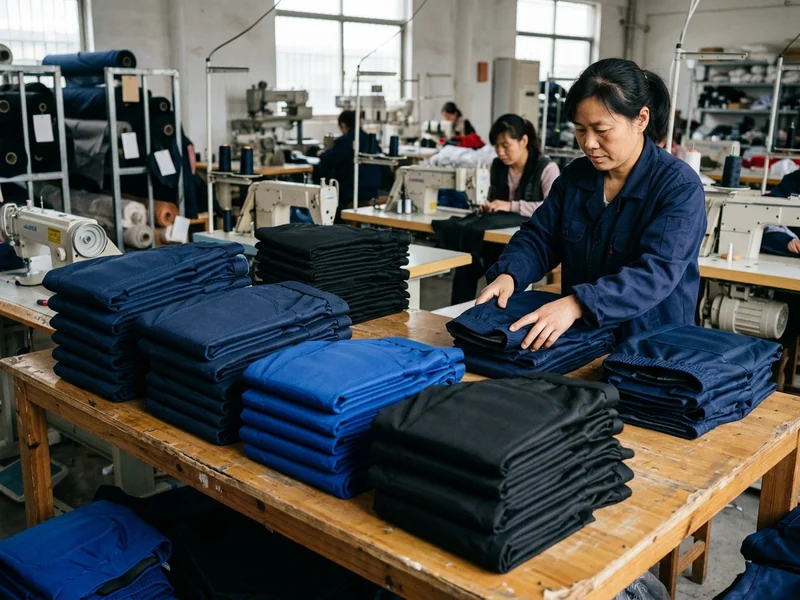 Undecorated hockey pant shells in solid colorways folded for a decoration shop