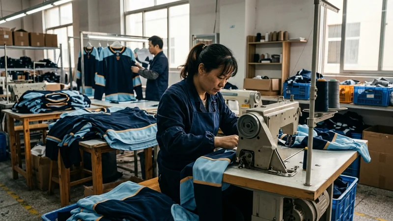 Custom hockey jersey manufacturing — the production floor and quality journey after sample approval
