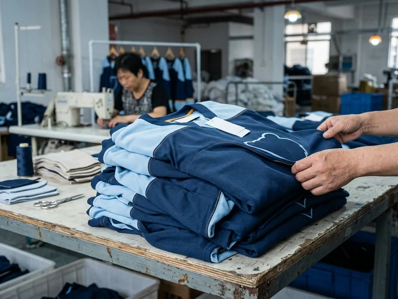 Double-knit polyester — the heavier, denser build for practice jerseys