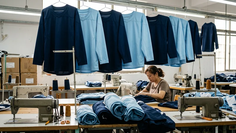 Blank hockey jerseys — the undecorated product for shops decorating in house